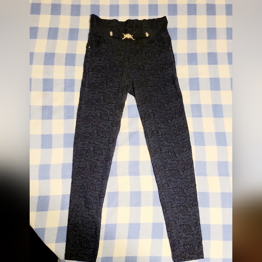 Helix Midnight Blue Lace Trousers - Picture 5 of 6